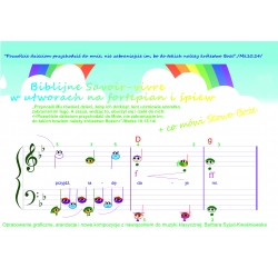 "Biblijne Savoir Vivre w piosenkach NA FORTEPIAN" - Piosenki z bohaterami Pięciodróżki w wersji fortepianowej (KLUCZ WIOLINOWY I BASOWY) + CD